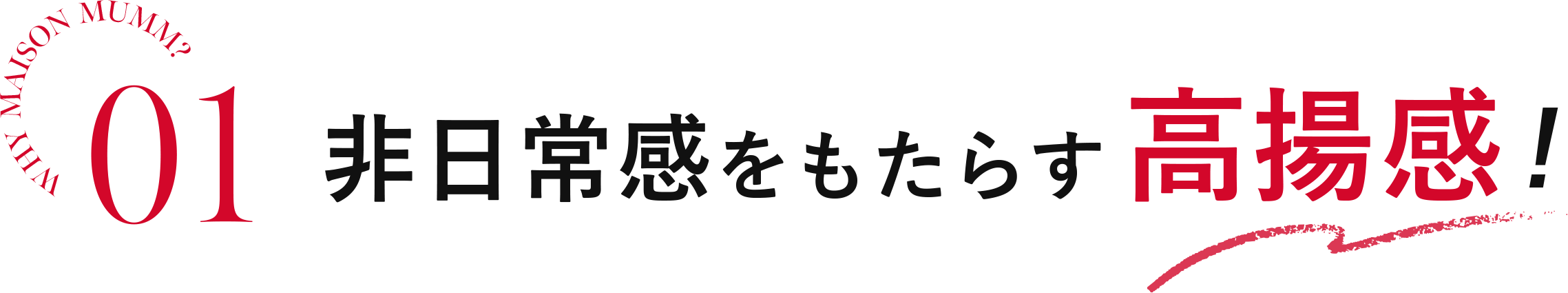 01 非日常感をもたらす高揚感！