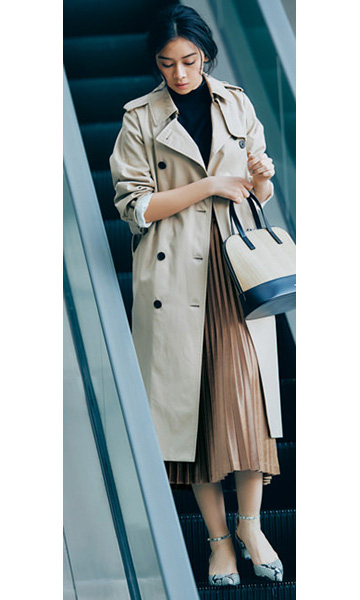 タイプ 投げる 弾力性のある プリーツ スカート トレンチ コート Sustainableseeds Org