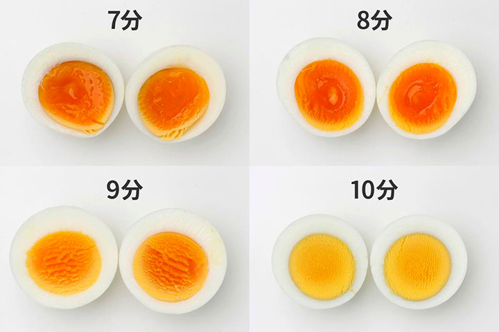 卵の茹で時間　お好みの固さに調理