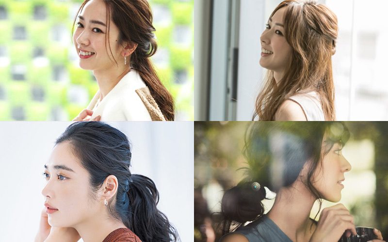 簡単ロングヘアアレンジ14選 まとめ髪からエレガントに決まるハーフ