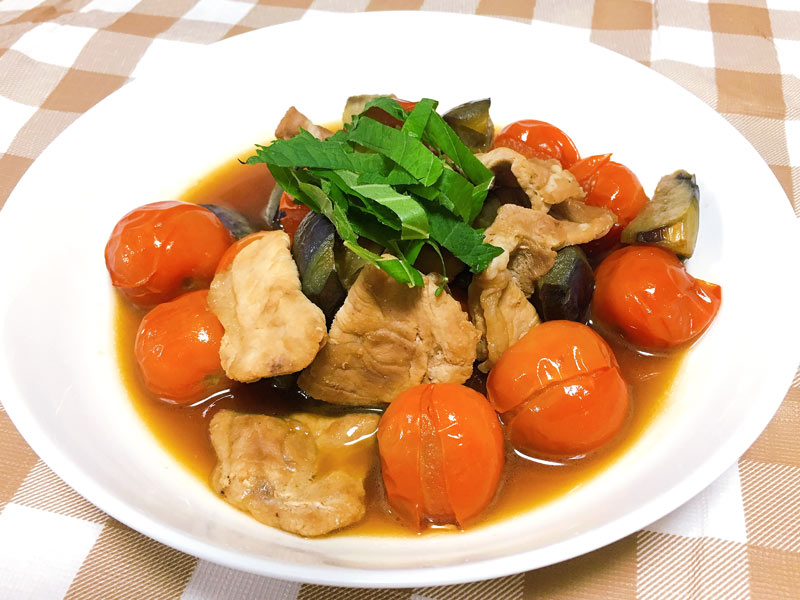 低カロリーな「豚肉と夏野菜のうま煮」