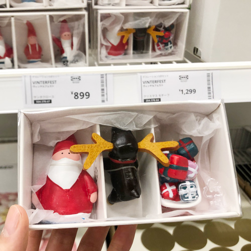 IKEA　ヴィンテルフェスト デコレーション3点セット クリスマス モチーフ