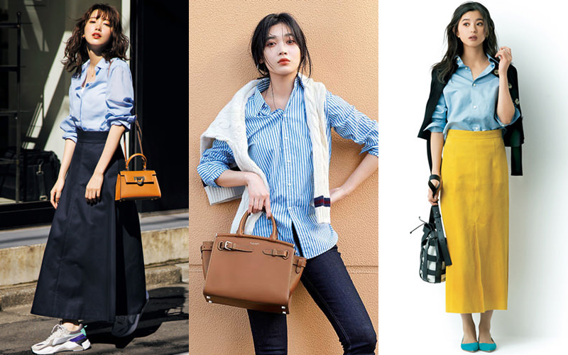 レディース 青シャツ 白スカート セットアップ ビジネススタイル - www.suguru.jp