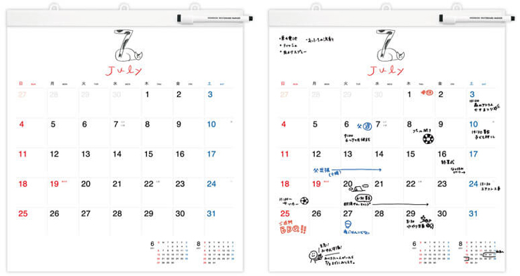 Loftカレンダーで15年連続1位 書いては消せる ホワイトボードカレンダー 21年版登場 Oggi Jp