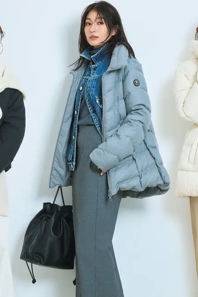 ダウンジャケット×デニムジャケット