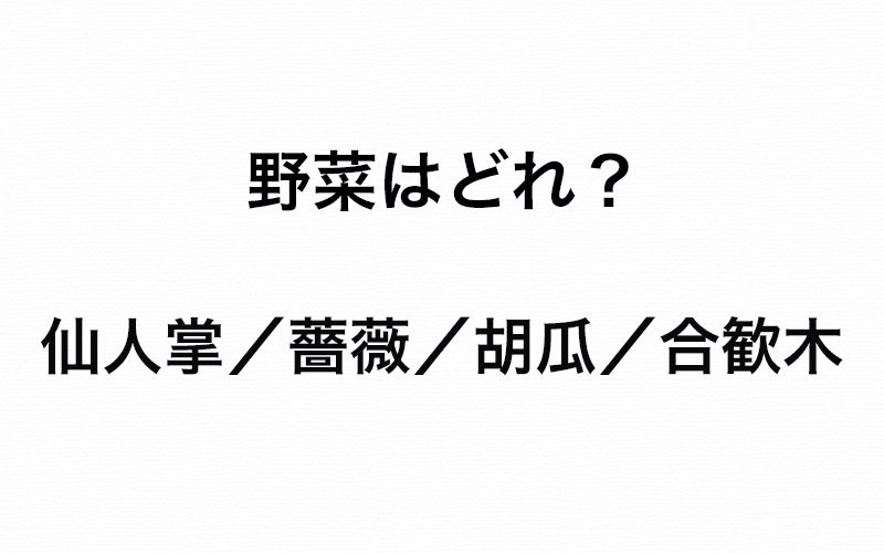 知ってたらスゴイ 難読語 仙人掌 や 胡瓜 は野菜 読み方は Oggi Jp Oggi Jp