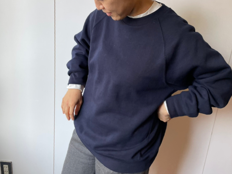 ユニクロ+J UNIQLO+J ドライスウェットシャツ（長袖） ネイビー XL