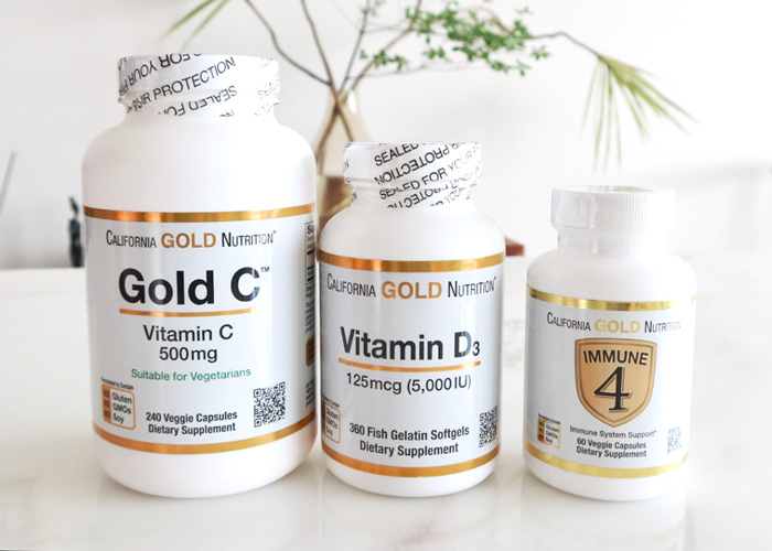 California Gold Nutrition, Gold C／ビタミンD3／Immune4