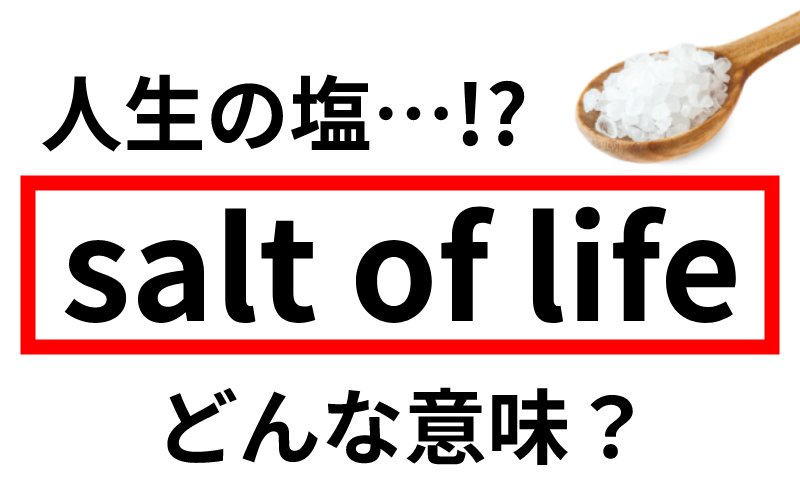 人生の塩 ってどういうこと Salt Of Life の意味は Oggi Jp Oggi Jp