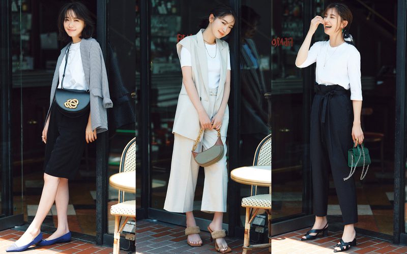 夏後半の白tコーデは レイヤードで秋の気分をひと匙プラス Oggi Jp