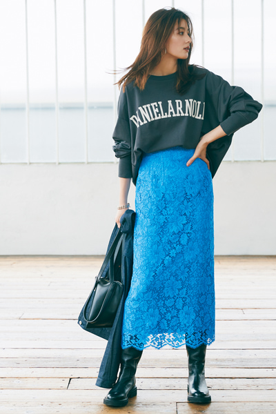アルバイル　ロイヤルブルー　綺麗色スカート ロングスカート 【30％OFF】