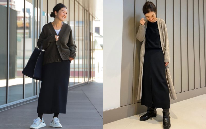 休日スニーカーコーデは 黒のタイトスカートで きれいめ に着地 Demi Luxe Beamsプレスの目黒越子さん Oggi Jp