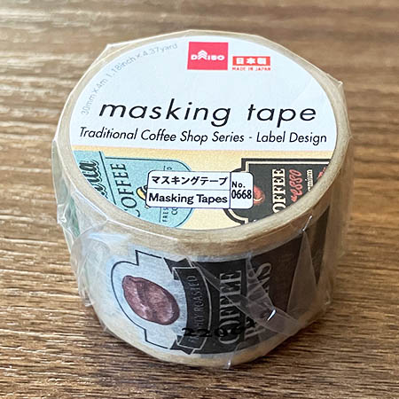ダイソーの喫茶店シリーズのマスキングテープ