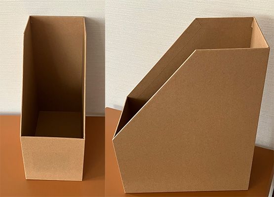 「ファイルボックス（クラフト、縦型、幅 約13.5cm）」