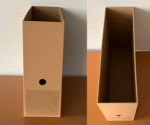 「ファイルボックス（クラフト、横型、幅 約9.5cm）」