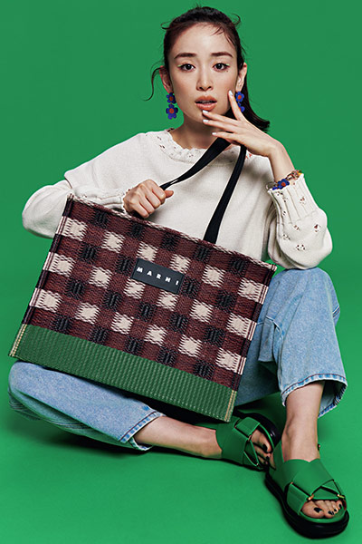 MARNI 畳トートポリプロピレンナイロン牛革