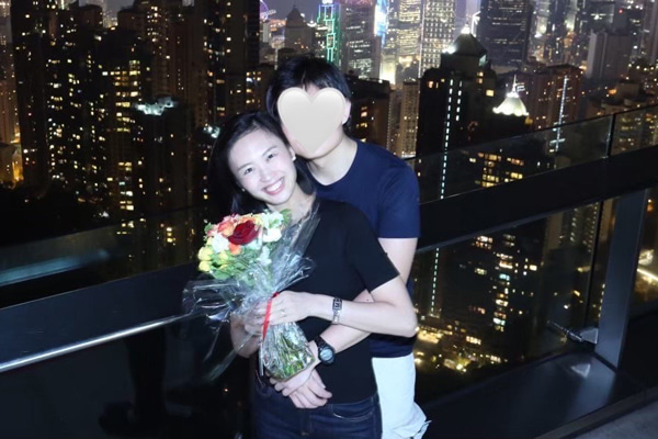 香港でのプロポーズの記念写真
