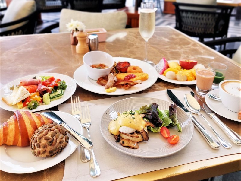 バンコクのマンダリンオリエンタルホテル朝食