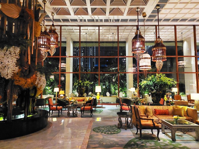 バンコクのマンダリンオリエンタルホテルロビー