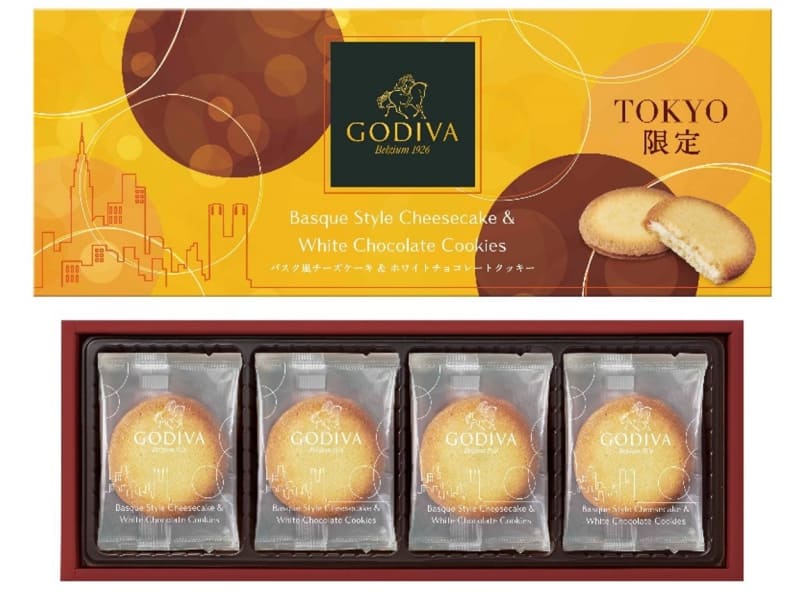 「GODIVA バスク風チーズケーキ＆ホワイトチョコレートクッキー」