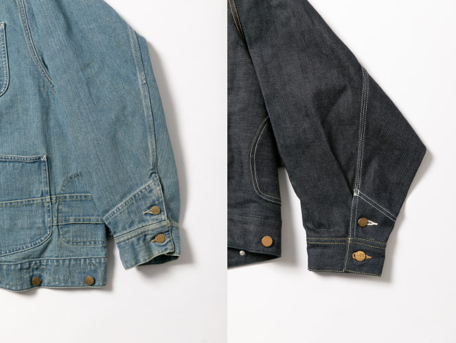 Lee double-end denim riders/work blouson袖口