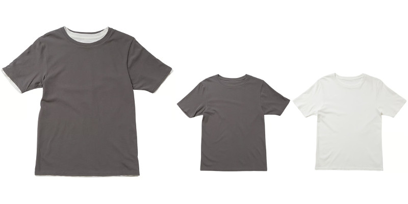 washed cotton T-shirt 2pcs set￥16,500