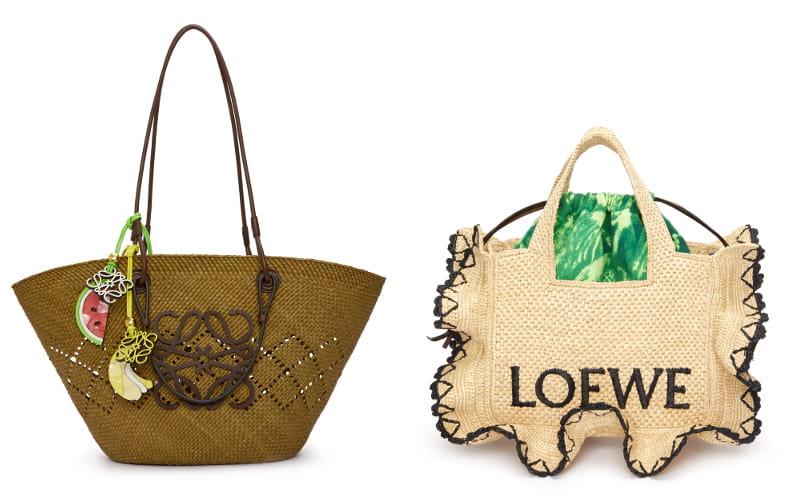 Красочные корзинки и сумки Loewe