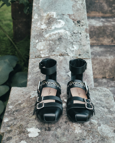DIOR バレエシューズ ディオール225-230ストラップ付きパンプス - 靴