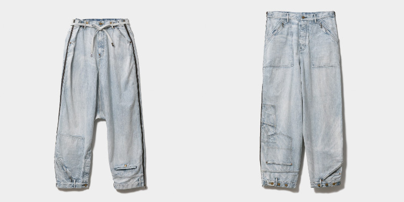 ▲Lee double-end denim 91-B/logger pants ブリーチカラー￥79,200