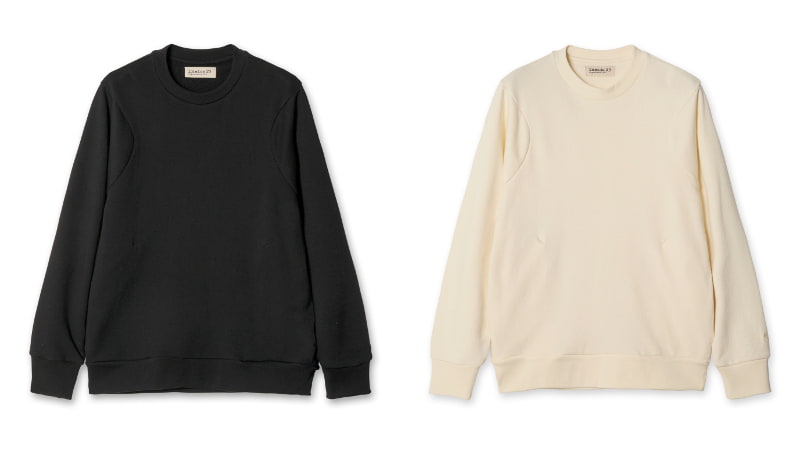 ▲The ultimate crewneck sweatshirt 各￥41,800
カラー：BLACK / IVORY 