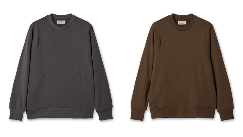 ▲The ultimate crewneck sweatshirt 各￥41,800
カラー： VINTAGE GREY / VINTAGE GREEN※RESTIR限定カラー