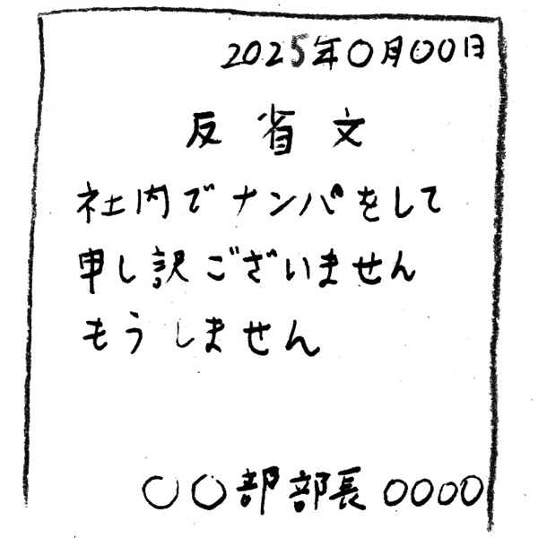 掲示板に反省文