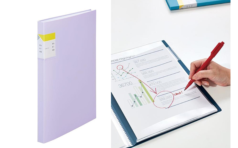 ホルダーに入れたまま書類に書き込めるファイル