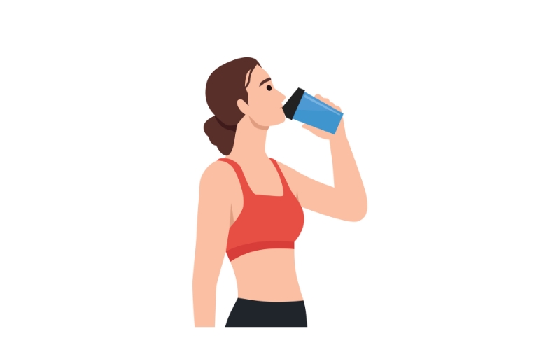 運動中の女性 イラスト