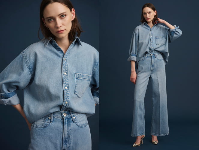 THE SENSE uncrave SHIRT、THE SISTER uncrave PANTS着用画像