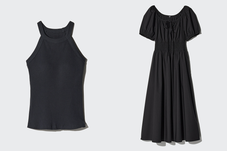 ▲ホルターネックブラタンクトップ¥2,290
ボリュームスリーブワンピース¥4,990