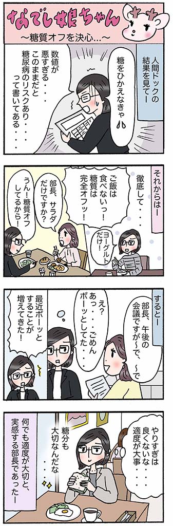 OLあるある漫画「糖質オフを決心…」