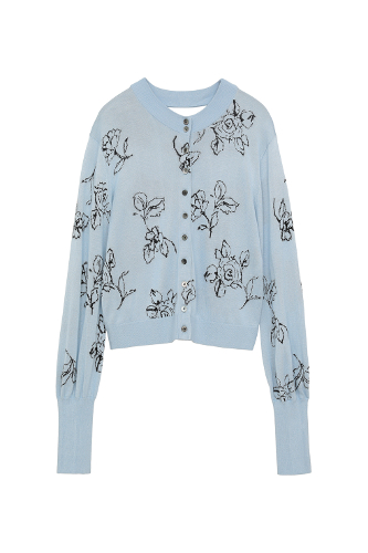 MINAMI TANAKA×CLANE THIN FLOWER W FACE CARDIGAN