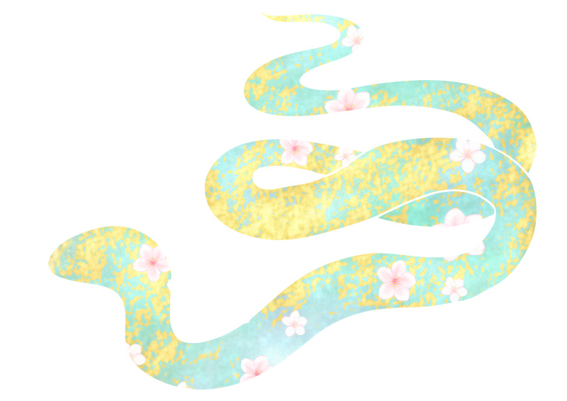 カラフルな蛇のイラスト