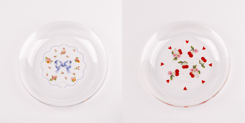 ガラスプレートBows&Rose/Rose Miniature