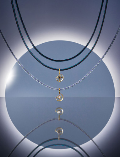 ECLIPSE CHARM & CORD NECKLACE