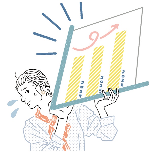 働く女性のイラスト