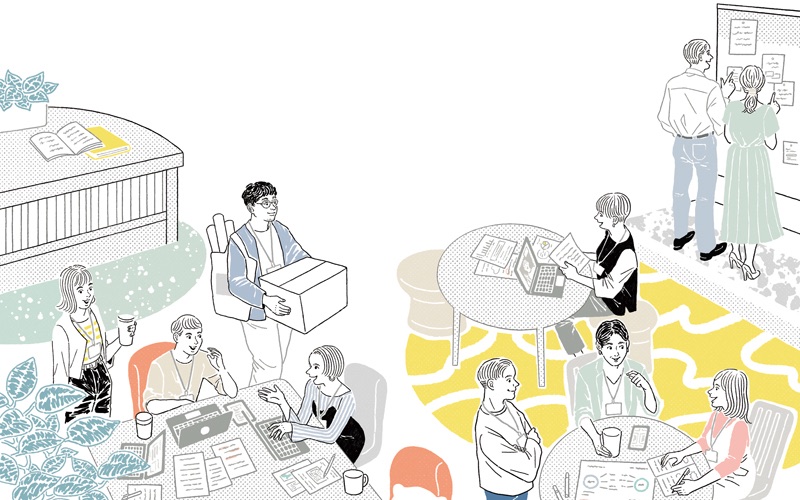 働く人たちのイラスト