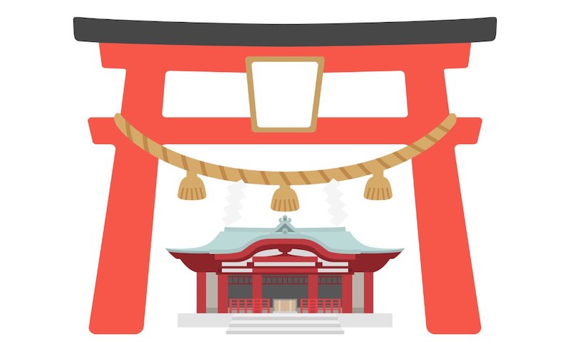 鳥居のイラスト