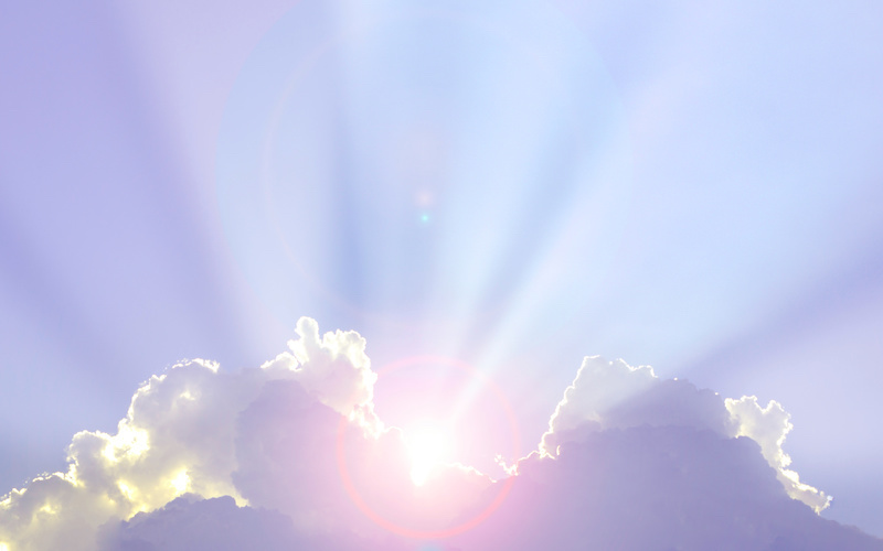 光がさした空