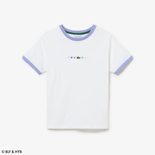 ハートプリント＆ワニリンガーTシャツ