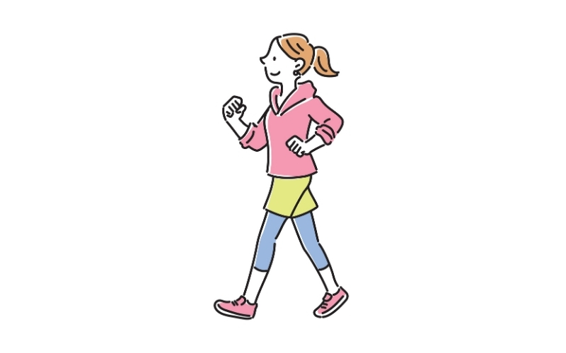 ウォーキングをする女性