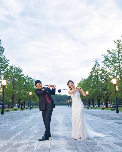 Oggiゴルフ部・川上千晶さん 結婚パーティ 前撮り