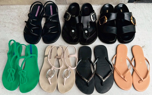 〝ZARA〟と〝ティキーズ〟のビーサン