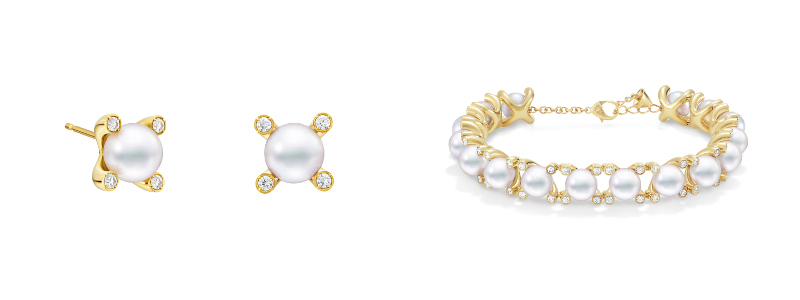 プロング イヤリング(ピアス)¥1,320,000
YG/あこや真珠/ダイヤモンド
プロング ブレスレット¥5,280,000
YG/あこや真珠/ダイヤモンド